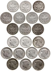 Polska, zestaw 10 x 2 złote, 1 x 1932, 9 x 1933