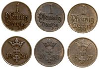 zestaw 3 x 1 fenig 1926, 1930, 1937, Berlin, raz