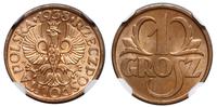 1 grosz 1938, Warszawa, wyśmienita moneta w pude