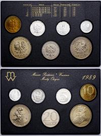 Polska, zestaw rocznikowy monet obiegowych - prooflike, 1989