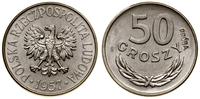 50 groszy 1957, Warszawa, wklęsły napis PRÓBA, n
