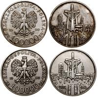 Polska, zestaw: 2 x 100.000 złotych ( 1 x ORYGINALNA, 1 x FAŁSZERSTWO ), 1990