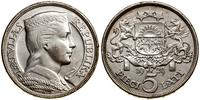 5 łatów 1929, Londyn, srebro próby 835, 25.02 g,