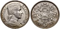 5 łatów 1929, Londyn, srebro próby 835, 25.01 g,