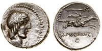 denar 90 pne, Rzym, Aw: Głowa Apollina w prawo; 