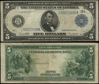 5 dolarów 1914, seria L 88972698 A, niebieska pi