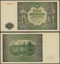 500 złotych 15.01.1946, seria D, numeracja 06663
