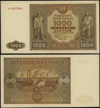 1.000 złotych 15.01.1946, seria H, numeracja 165