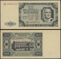 20 złotych 1.07.1948, seria AR, numeracja 109974