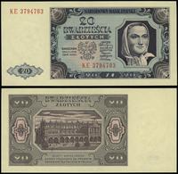 20 złotych 1.07.1948, seria KE, numeracja 379470