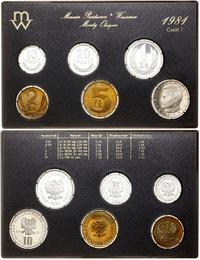 Polska, zestaw rocznikowy monet obiegowych - prooflike w dwóch pudełkach, 1981