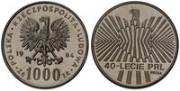 1.000 złotych 1984, Warszawa, PRÓBA - NIKIEL 40-