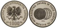 1.000 złotych 1986, Warszawa, PRÓBA - NIKIEL Mis