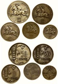 zestaw 5 monet, 1 cent 1925, 5 centów 1936, 10 c