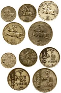 zestaw 5 monet, 1 cent 1925, 5 centów 1936, 10 c