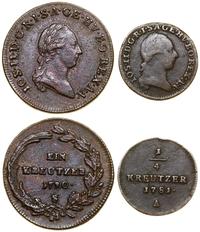 lot 2 monet, 1/4 krajcara 1781 A (Wiedeń) oraz 1