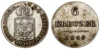 Austria, 6 krajcarów, 1849 A