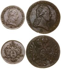 lot 2 monet, 3 krajcary 1800 C (Praga) i 1/2 kra