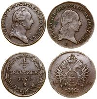 lot 2 monet, 1/2 krajcara 1781 S (Smolnik, Józef