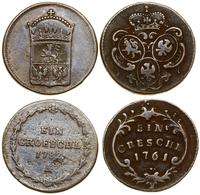 lot 2 monet, 1 gröschel 1761 (Praga), 1 gröschel