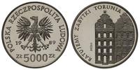 5.000 złotych 1989, Warszawa, PRÓBA - NIKIEL Rat