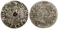 trojak 1621, Kraków, defekt krążka awersu, Iger 