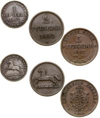 zestaw 3 monet niemieckich, w zestawie: 1 grosz 