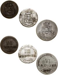 zestaw 3 monet, Würzburg, w zestawie: 2 x 3 krac