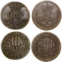 Niemcy, zestaw: 3 fenigi i 4 fenigi, 1703