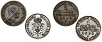 zestaw 2 monet, w zestawie: grosz srebrny 1858 S