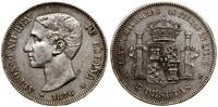 5 peset 1876, Madryt, srebro próby 900, 25 g, le