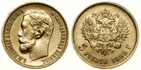 5 rubli 1898 АГ, Petersburg, złoto 4.29 g, Bitki