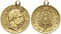 Niemcy, 10 marek - przerobione na medalik pamiątkowy, 1876