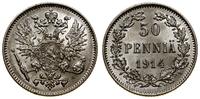 50 penniä 1914 S, Helsinki, srebro próby 750, pi