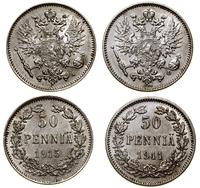 lot 2 x 50 penniä 1911 L, 1915 S, Helsinki, sreb