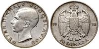 20 dinarów 1938, Paryż, srebro próby "750", prze