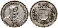 5 franków 1932 B, Berno, srebro próby "835", HMZ