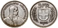5 franków 1932 B, Berno, srebro próby "835", HMZ