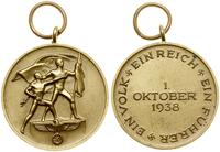 Niemcy, Medal Pamiątkowy 1 października 1938 (Medaille zur Erinnerung an den 1. Oktober 1938), 1938–1941