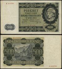 500 złotych 1.03.1940, seria A, numeracja 411474