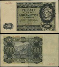 500 złotych 1.03.1940, seria A, numeracja 246557