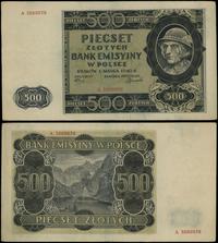 500 złotych 1.03.1940, seria A, numeracja 386993