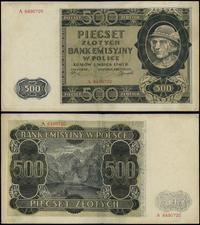 500 złotych 1.03.1940, seria A, numeracja 649072