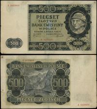 500 złotych 1.03.1940, seria A, numeracja 543565