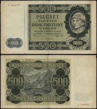 500 złotych 1.03.1940, seria A, numeracja 784405