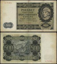 500 złotych 1.03.1940, seria A, numeracja 771767