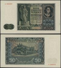 50 złotych 1.08.1941, seria A, numeracja 4666903