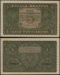 5 marek polskich 23.08.1919, seria II-P, numerac