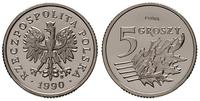 5 groszy 1990, Warszawa, PRÓBA-NIKIEL, Parchimow