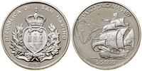 5.000 lirów 1997 R, Rzym, Vasco da Gama, srebro 